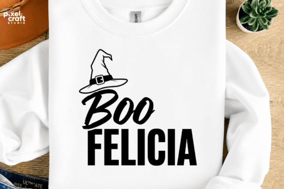 Boo Felicia Funny Halloween Witch PNG: Sassy Spooky Design