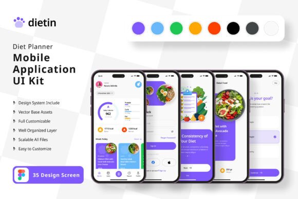 Build Your Diet App Faster: A Premium Mobile UI Kit