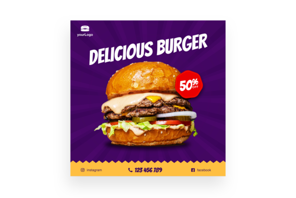 Delicious Burger 4 Instagram Post: Your Design Toolkit