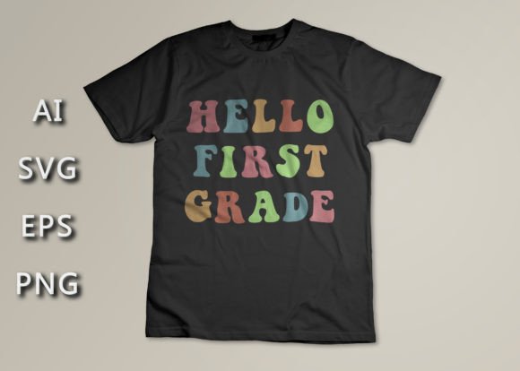 Hello First Grade Back to School Retro: A Vintage Design Asset