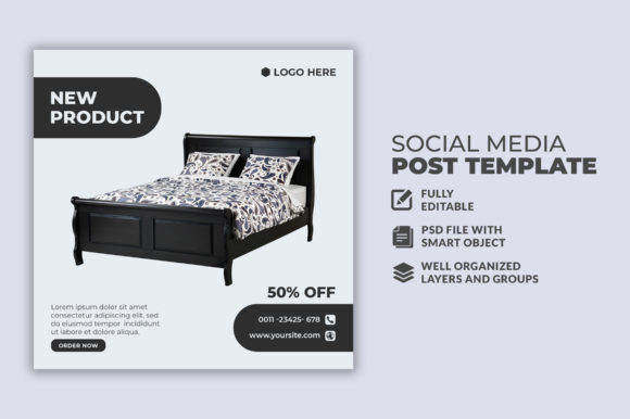 New Product Sale Banner and Social Media Post Template