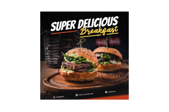 Super Delicious Breakfast Instagram Post: A Creative Design Template