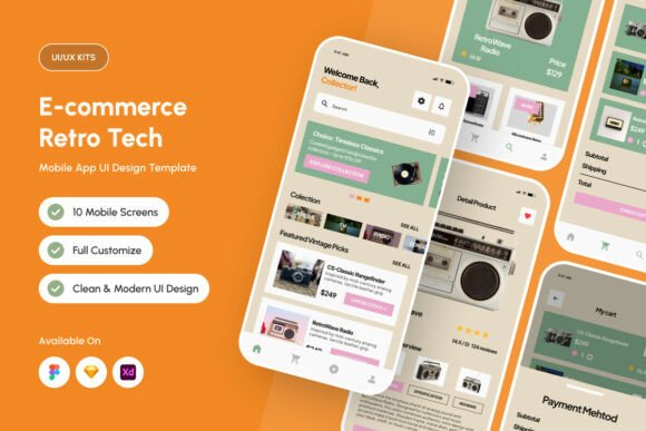 VintageHub: Your Retro Tech E-Commerce App UI Kit
